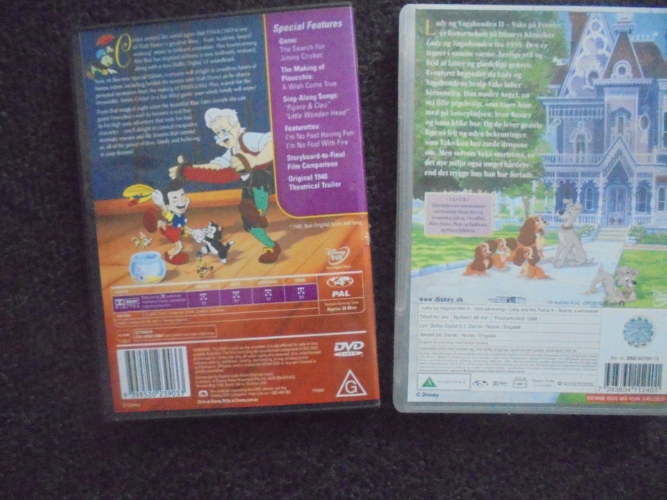 Pinocchio, instruktør Disney, DVD