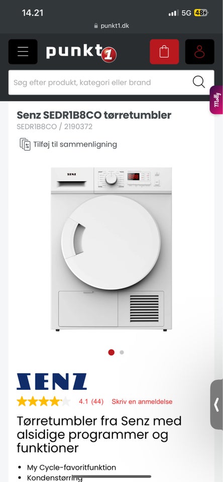 Tørretumbler, energiklasse B