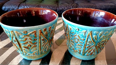 Keramik vintage urtepotter i