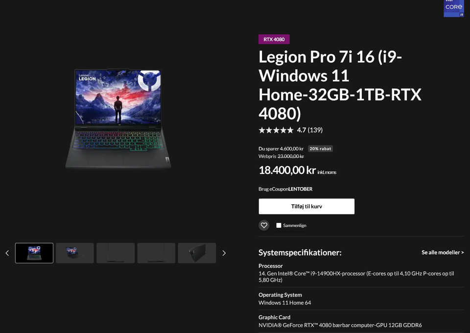 Lenovo Legion Pro 7i 16