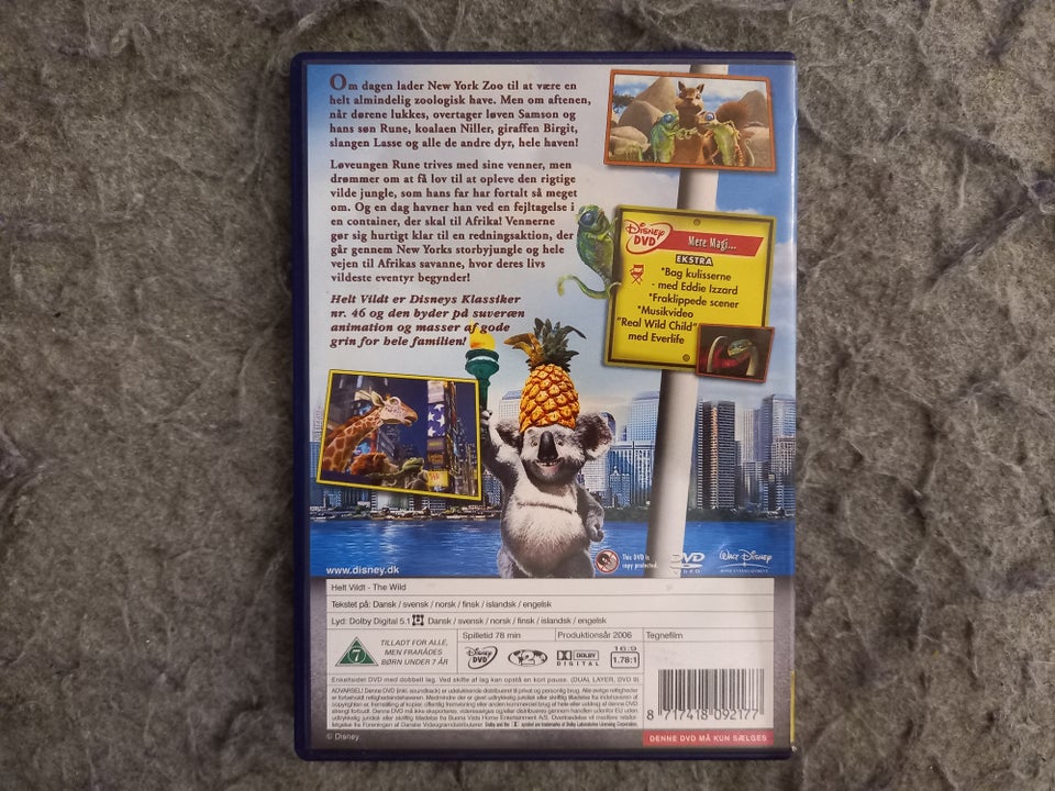 Helt Vildt Walt Disney, DVD,