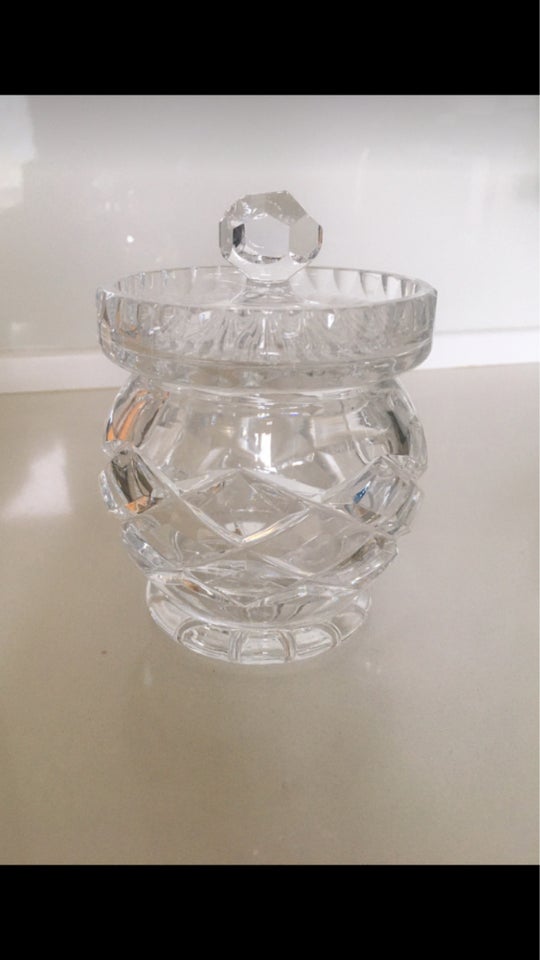 Glas Krukke med låg i krystalglas 