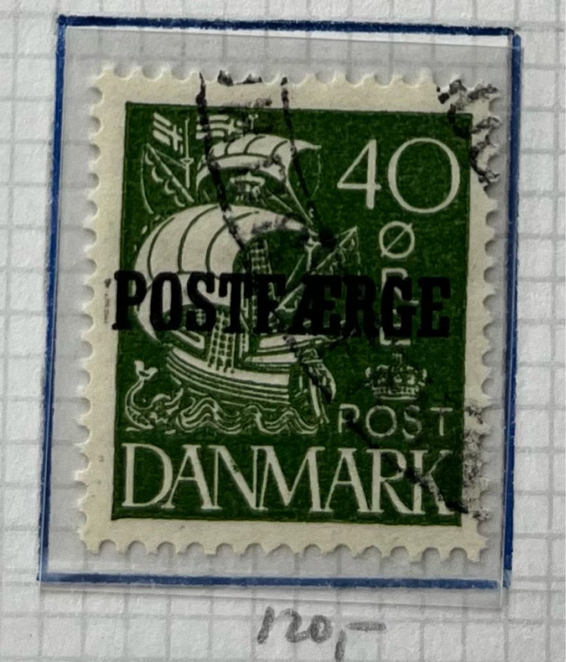 Danmark, stemplet, Postfærge no.