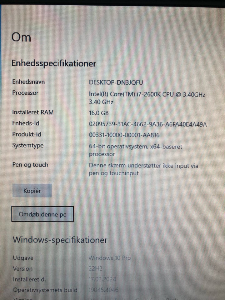 Acer, 3.4 Ghz, 16 GB ram