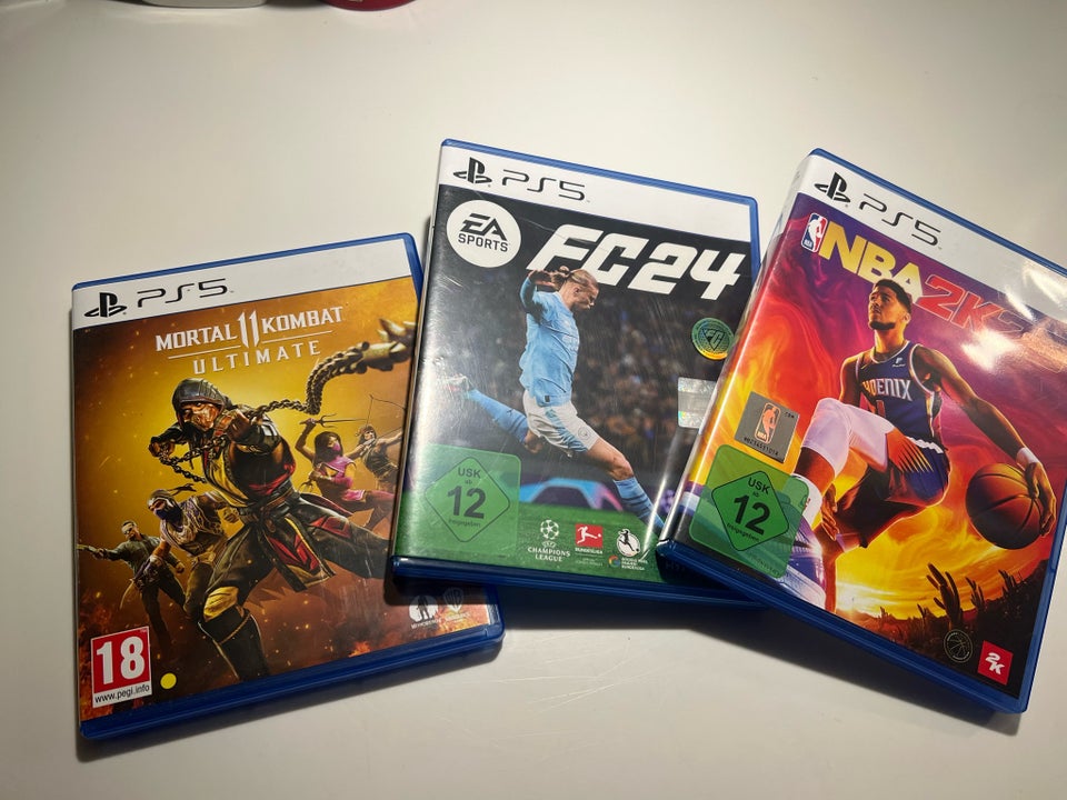 3 spil: FC24/FIFA 24 - Mortal Kombat