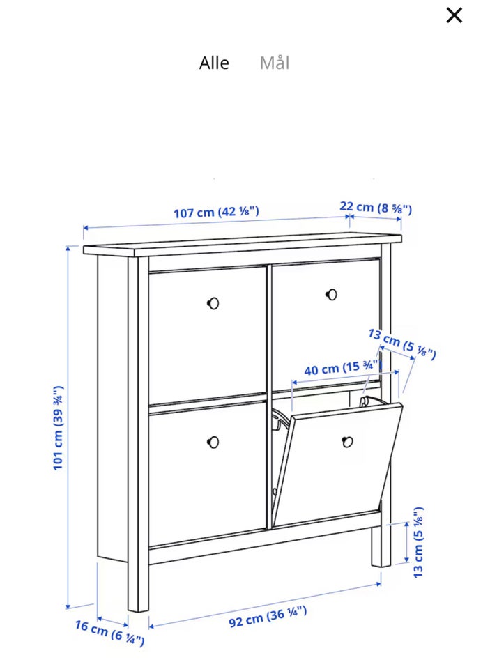 skoskab, Ikea HEMNES