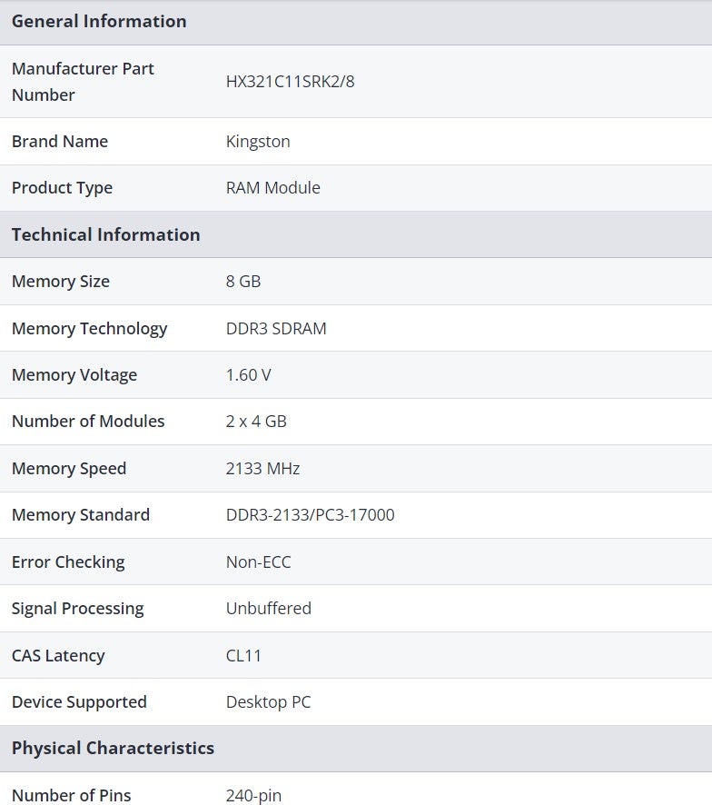 Kingston Hyperx Savage, 8gb, DDR3