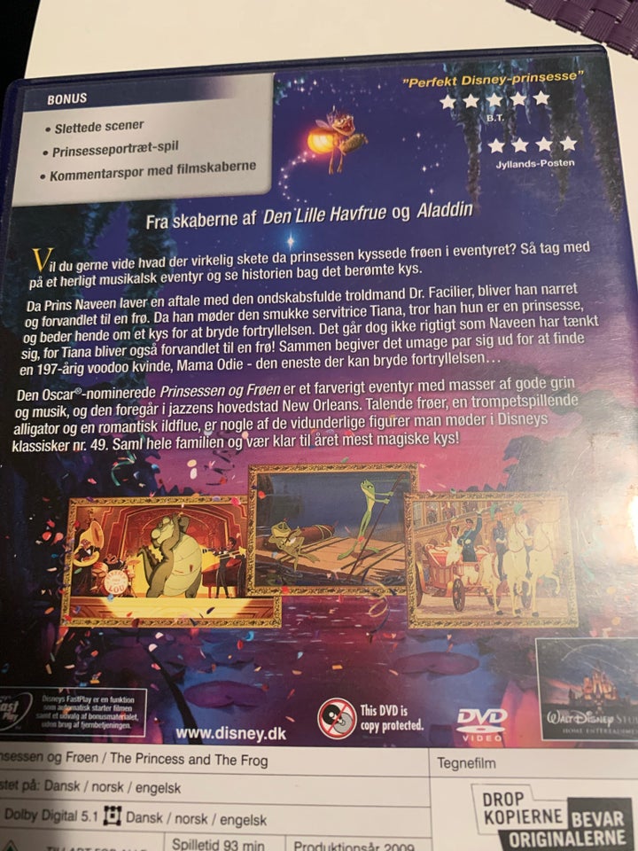 Prinsessen og frøen , DVD,