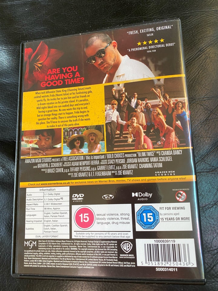 Blink Twice, DVD, thriller