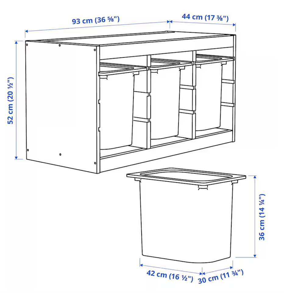 TROFAST opbevaringsmøbel, IKEA