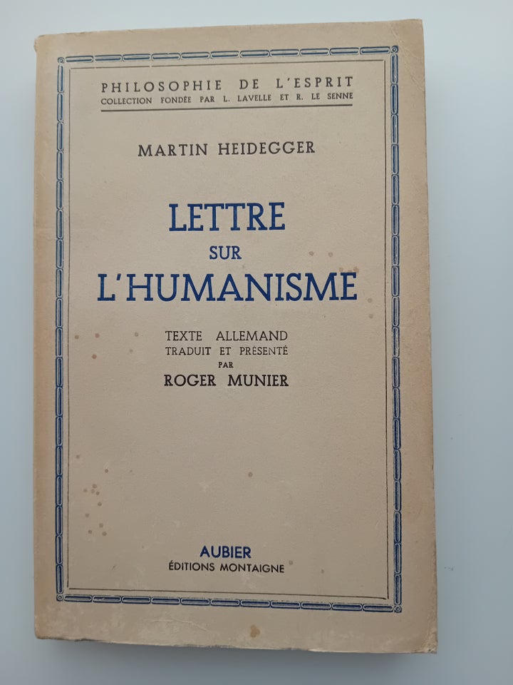 Lettre sur l'humanisme, Martin