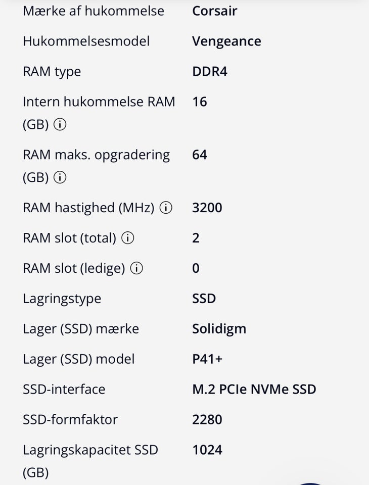 Andet mærke, Intel core i5-12400f