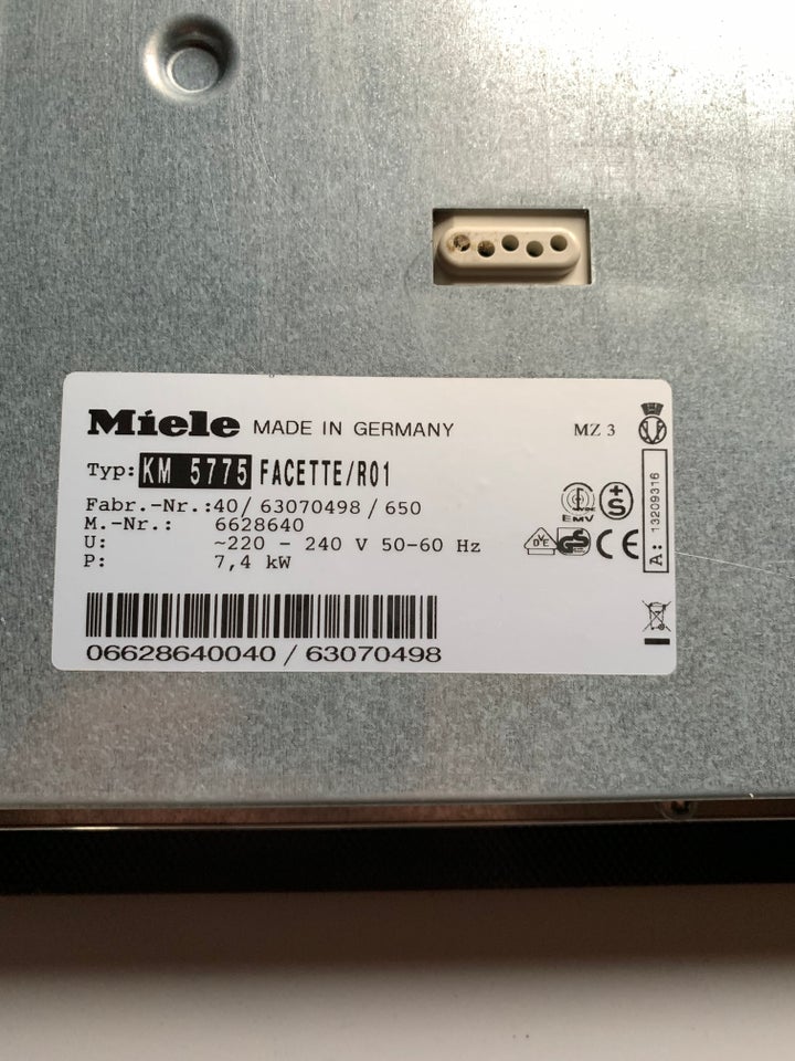 Miele induction kogeplade