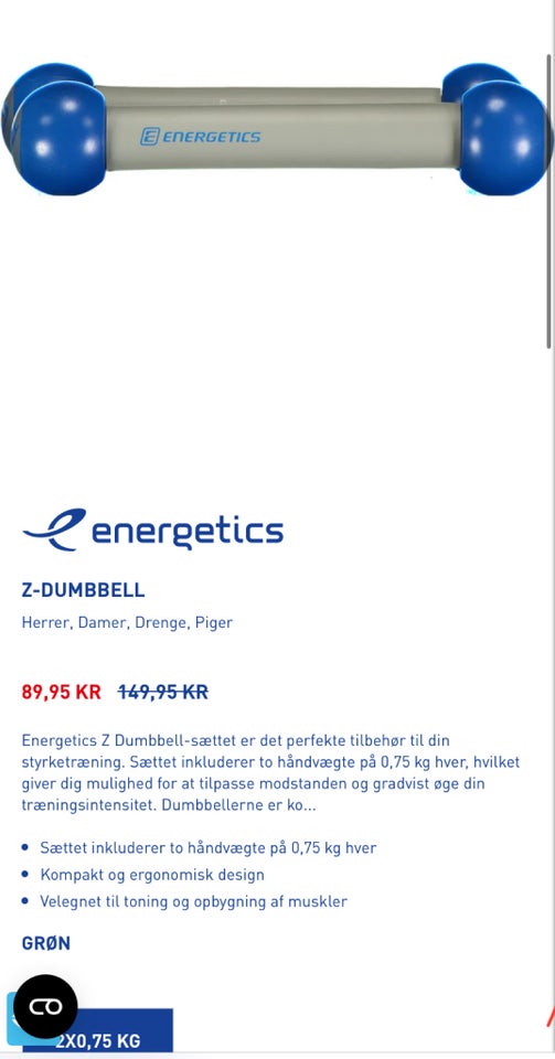 Håndvægte Dumbell Energetics