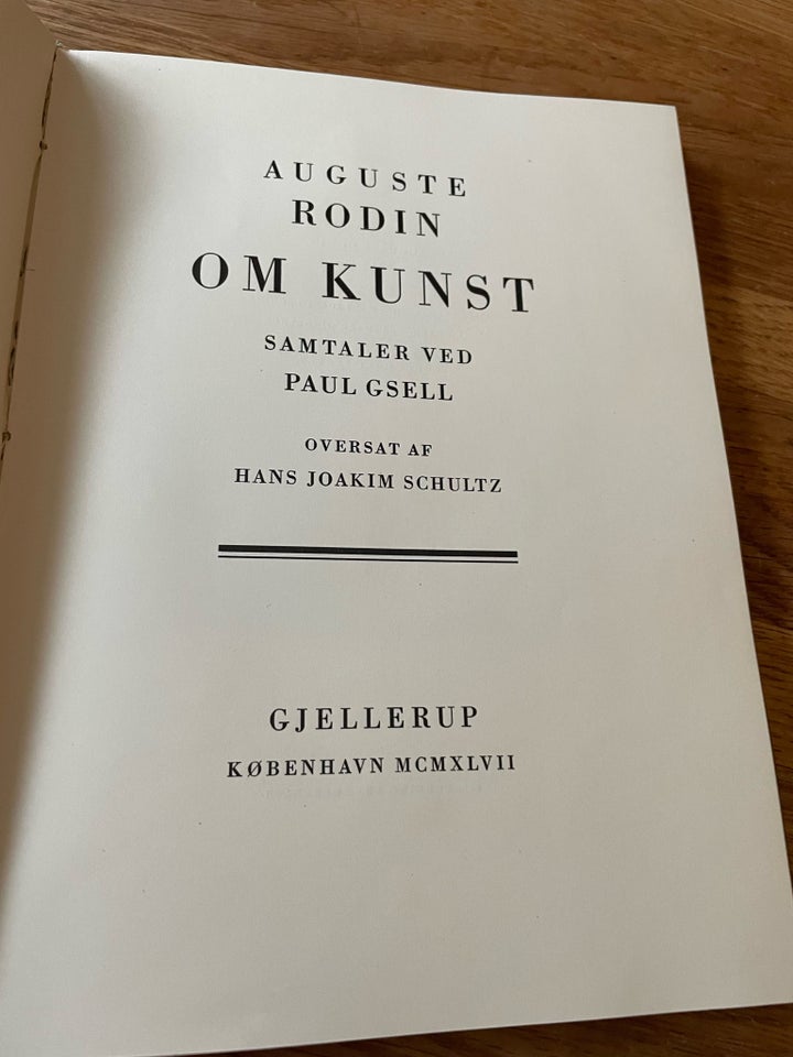 Om kunst. Samtaler med Paul Gsell,