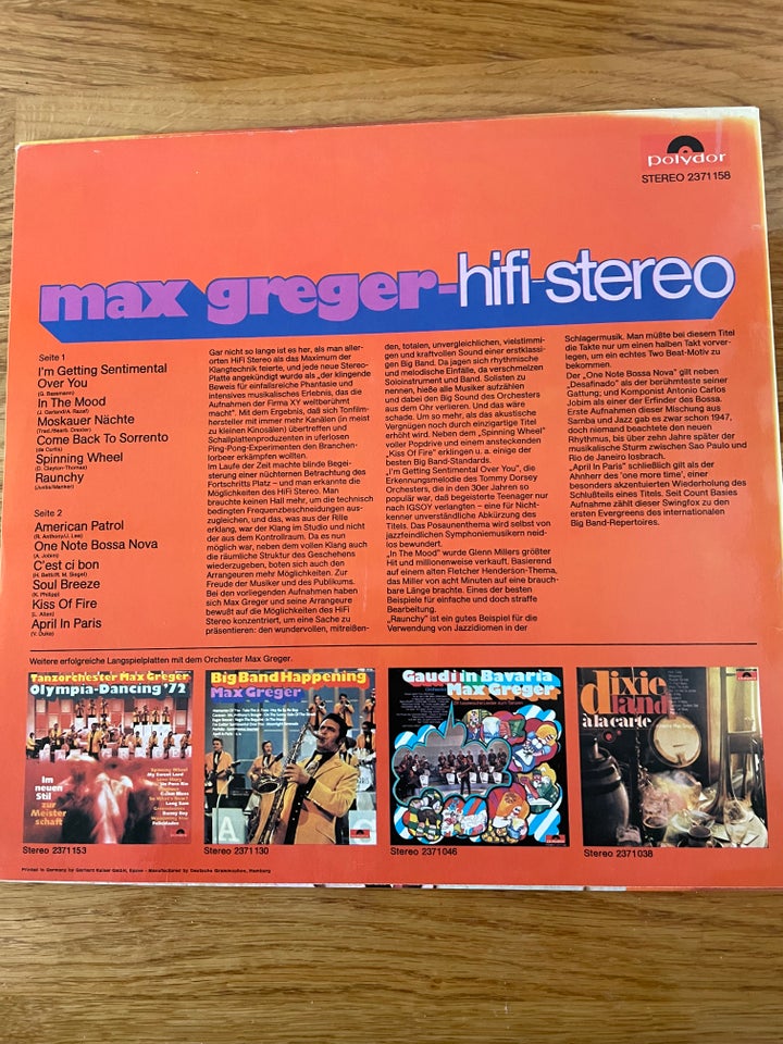 LP, Max Greger (1. Press), Max