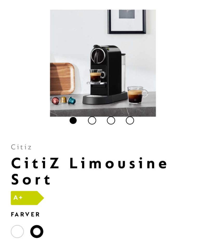 Nespresso Citiz sort, Nespresso