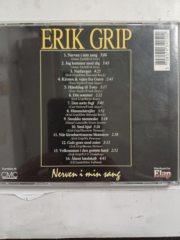 Erik Grip: Nerven i min sang, pop