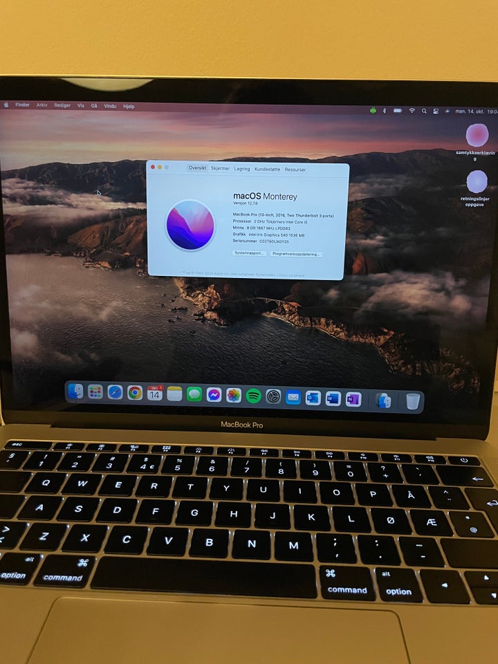 MacBook Pro, 13-inch, 2016