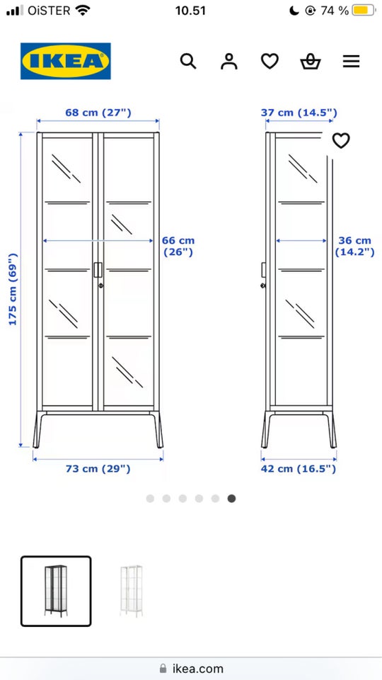 Vitrineskab, IKEA