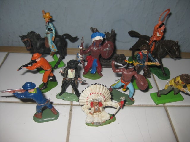 Figurer, cowboys og indianere,