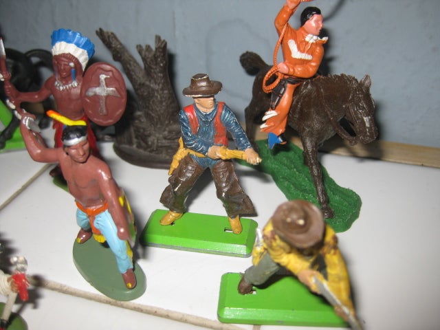 Figurer, cowboys og indianere,