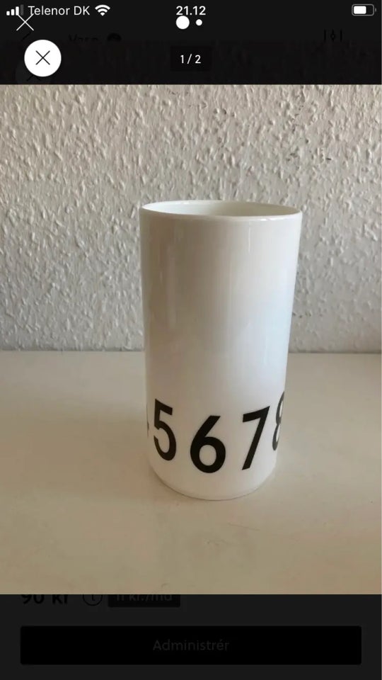 Porcelæn Design letters skål med