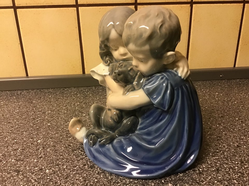 Porcelæn Figur Dreng og Pige med