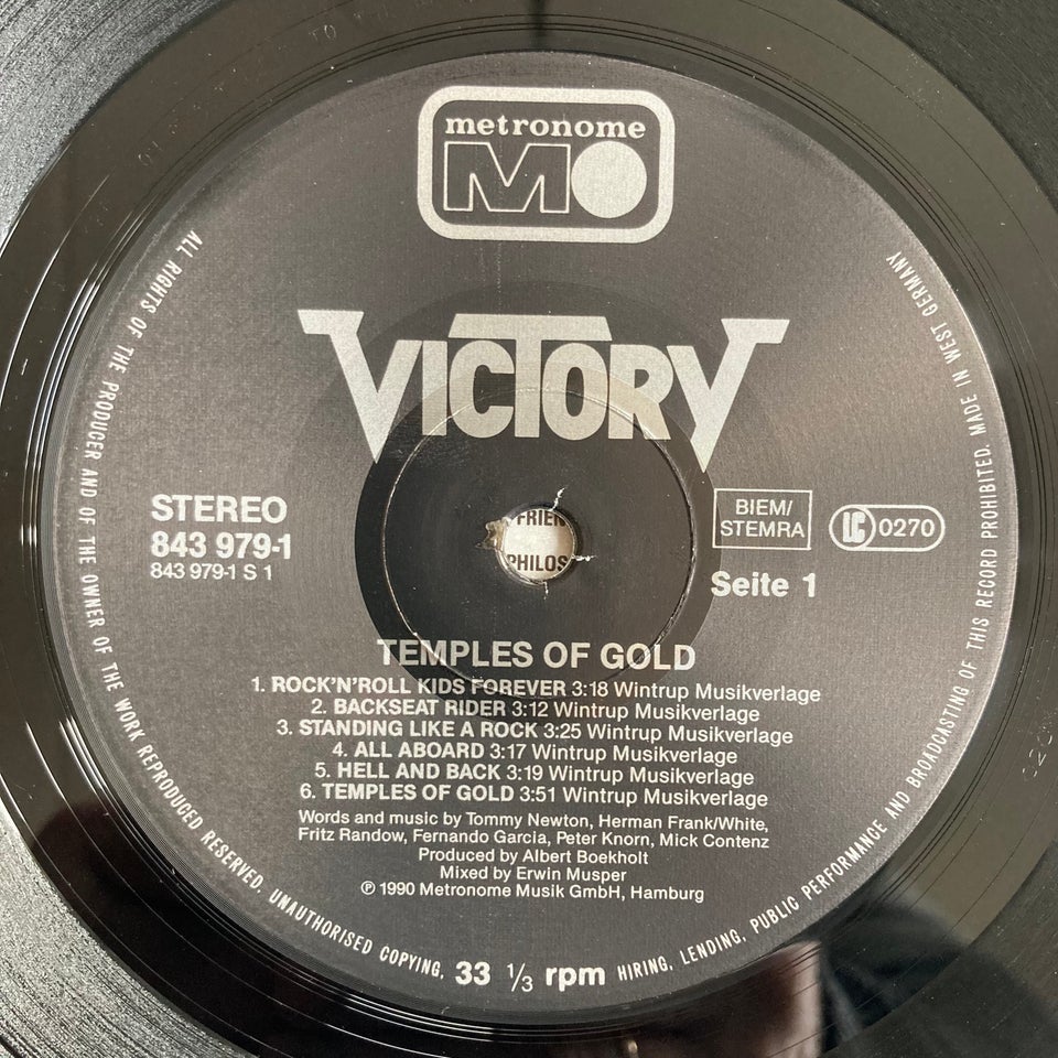 LP, Victory, Temples Of Gold