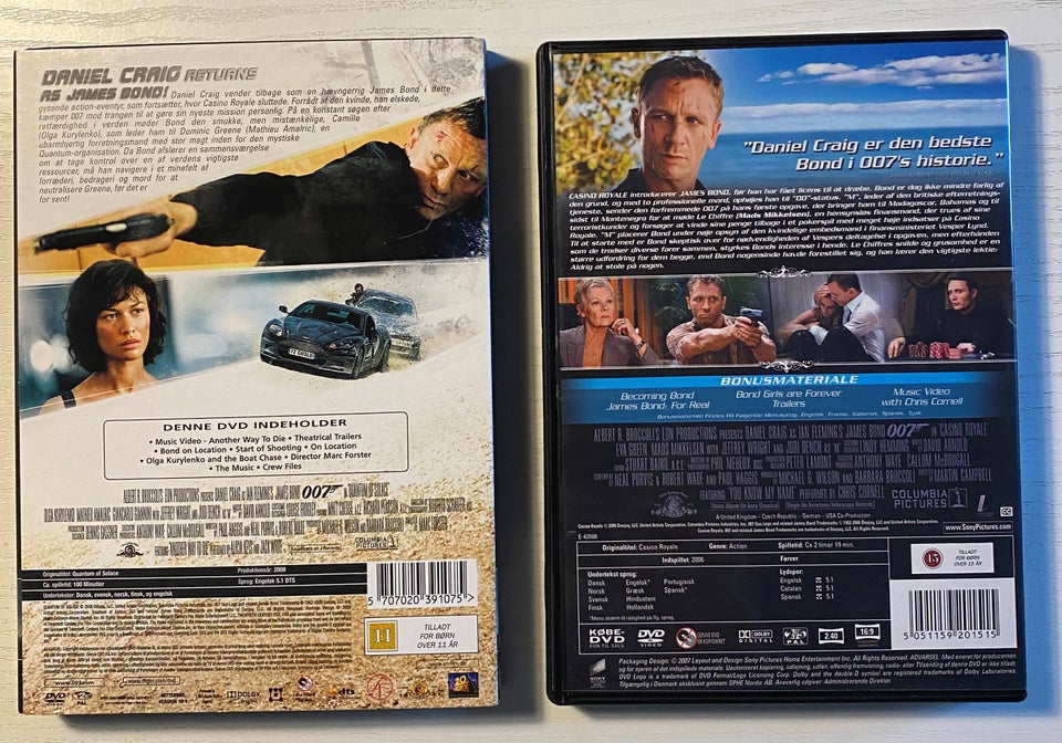 Casino Royale/Quantum, DVD, krimi