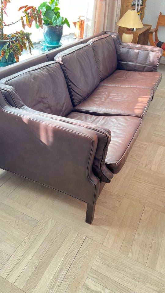 Sofa, læder, 3 pers.