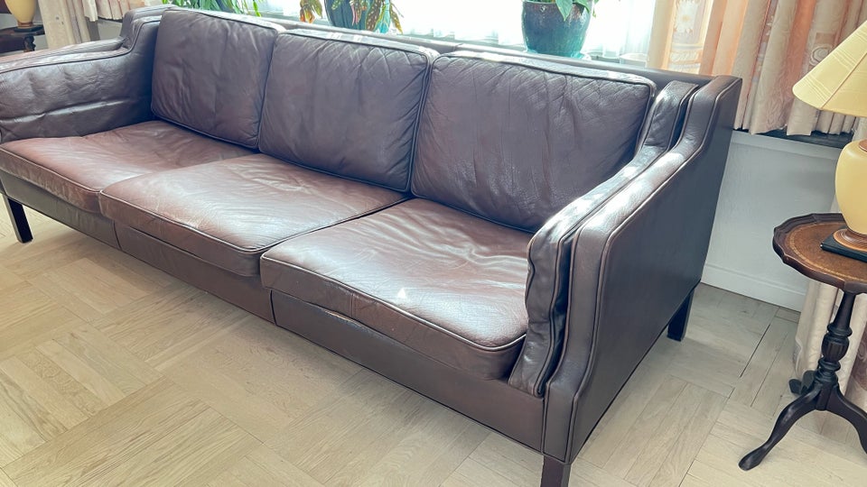 Sofa, læder, 3 pers.