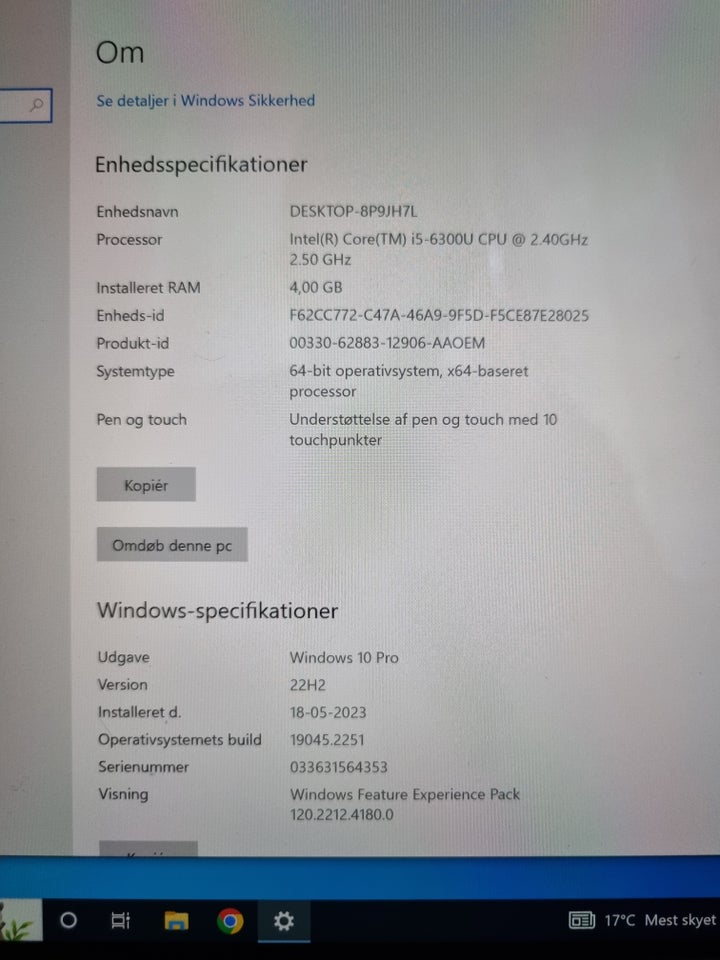 Microsoft Surface pro 4, I5.- 6300