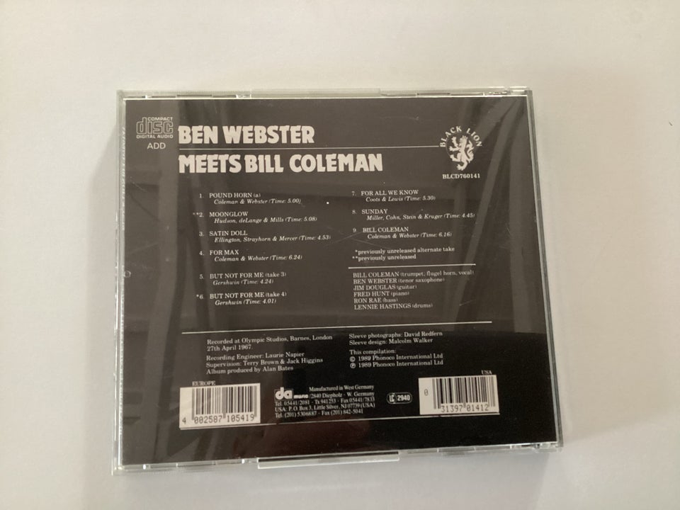 Ben Webster: Meet Bill Coleman,