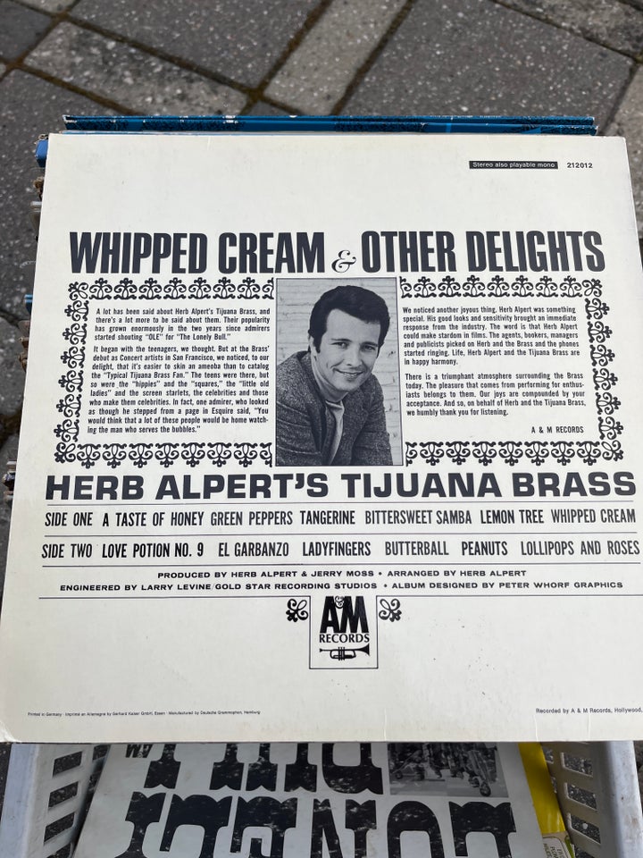 LP Herb Alpert Whipped cream