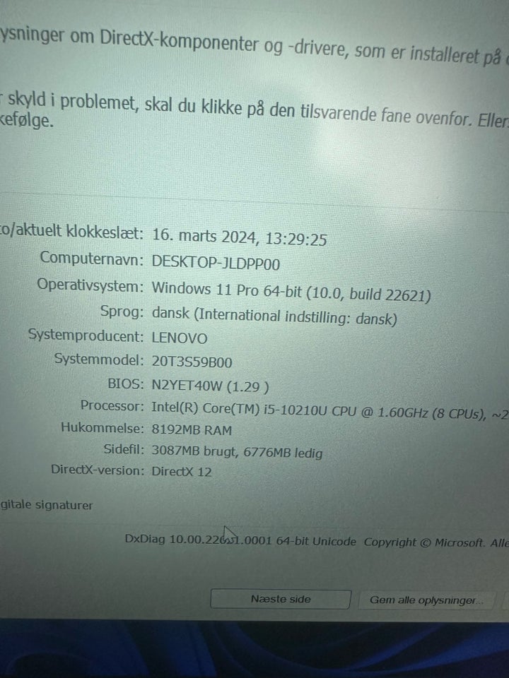 Lenovo Thinkpad X13  Core i5 GHz 8