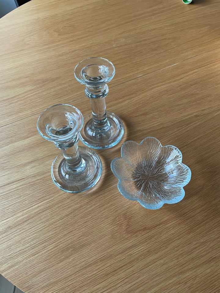 Glas Holmegaard stager + skål