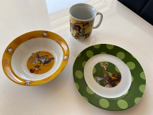 Porcelæn Krus skål og tallerken