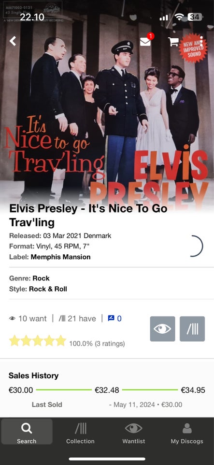 Single Elvis Presley It’s Nice to