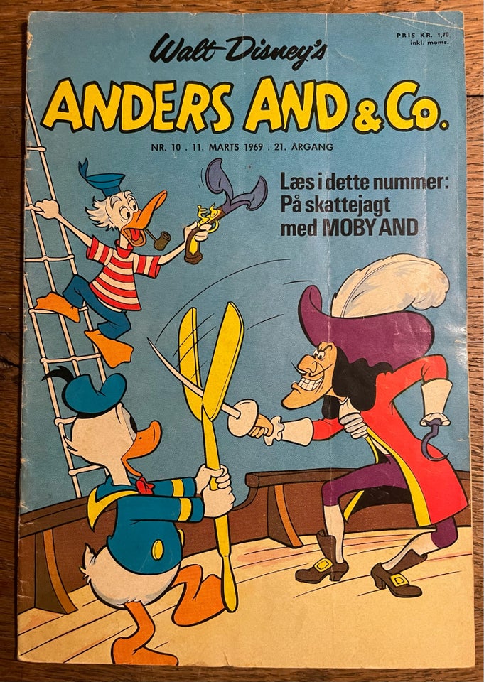 Anders And 1969 nr. 10 inkl bagklap,