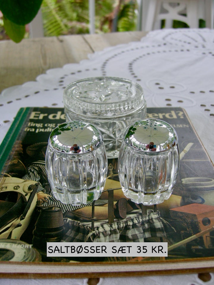 Glas Vintage saltbøsser i glas -