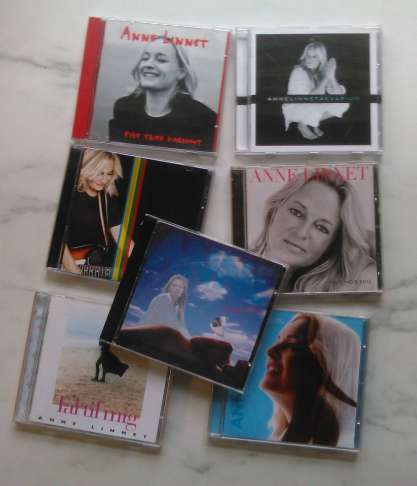 ANNE LINNET: 7 CD'er - Stk 25 kr