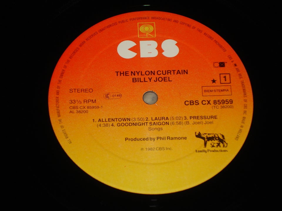 LP, Billy Joel , The Nylon Curtain