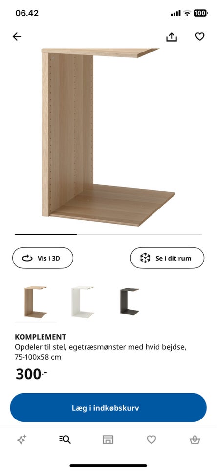 Andet skab Ikea pax komplement b: