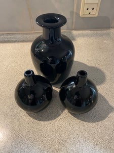 Porcelæn Tre sorte pynteting