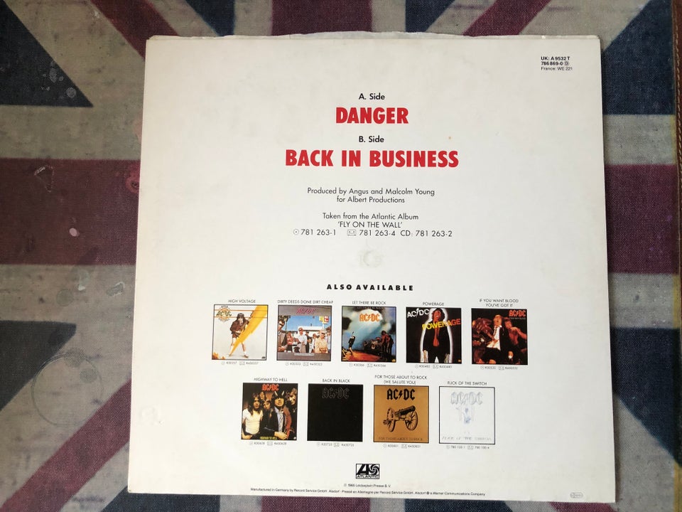 Maxi-single 12", AC/DC, Danger