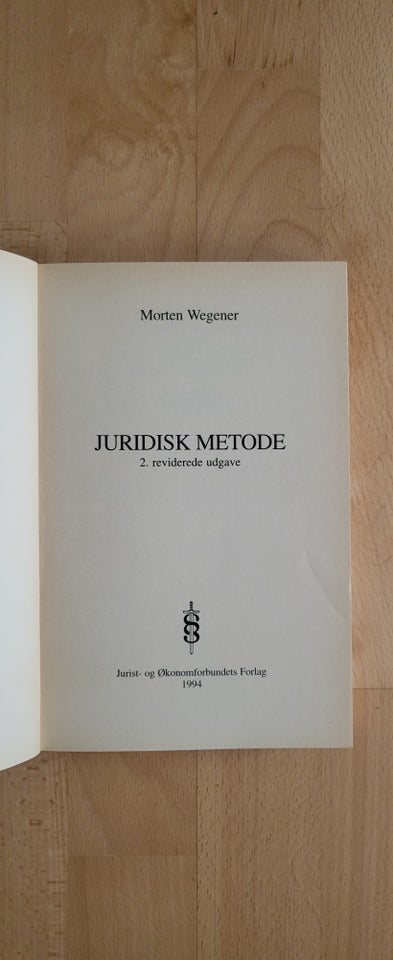 Juridisk metode Morten Wegener