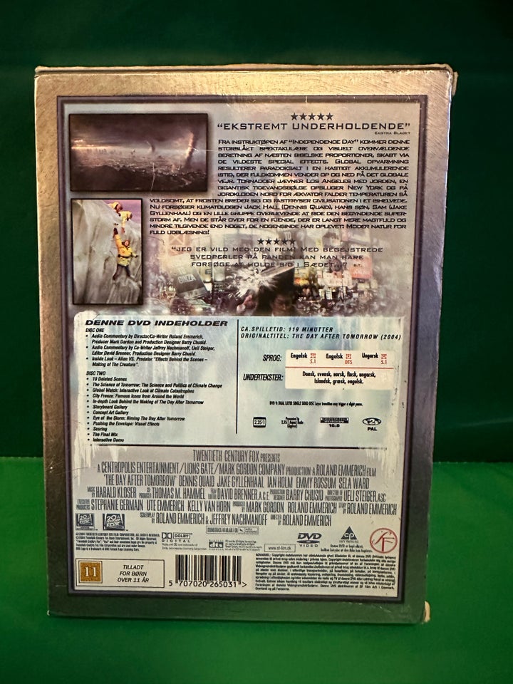 The day after tomorrow DVD action