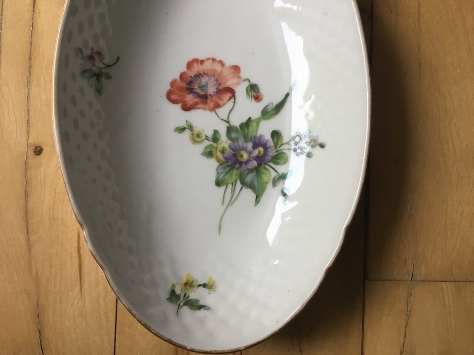 Porcelæn Saksisk Blomst fad