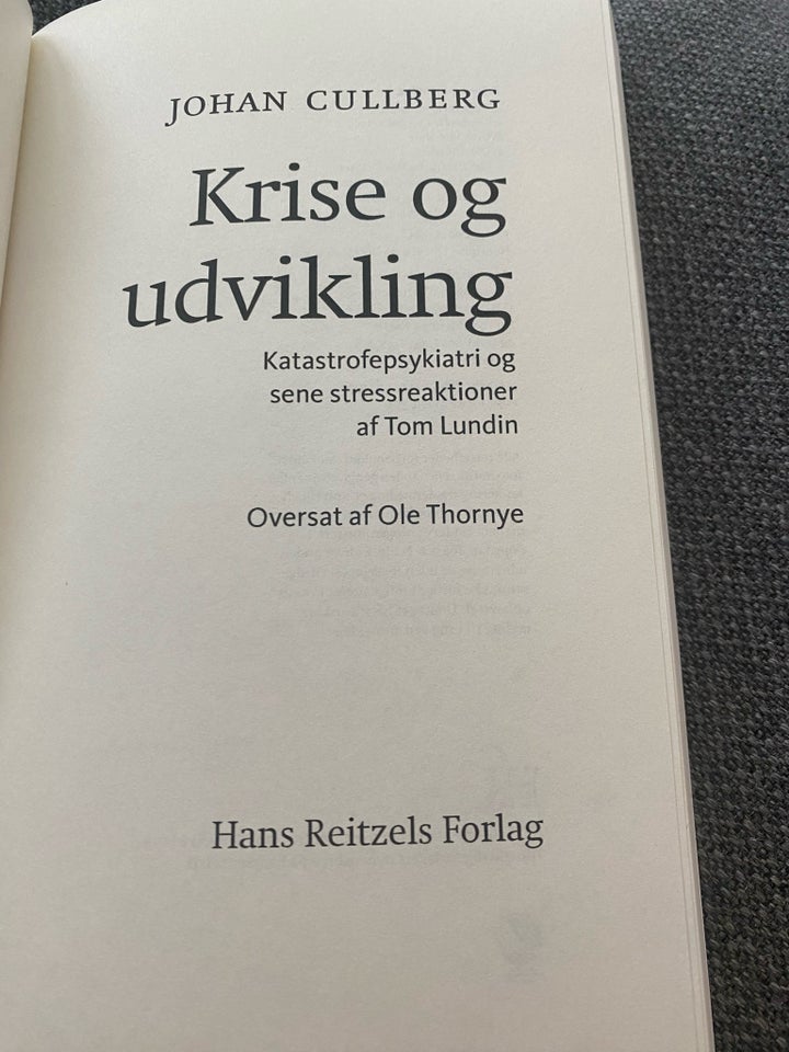 Krise og udvikling , Johan Culberg,